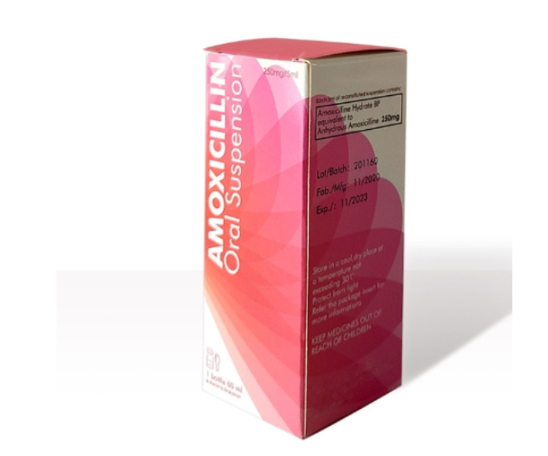 250mg 5ml, 60ml Amoxicillin Oral Suspension